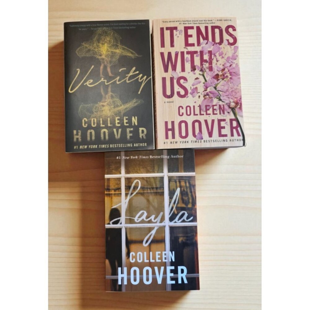 Colleen‎ Hoover Paperback Books Lot of 3 Like New-Layla, Verity, It Ends With Us